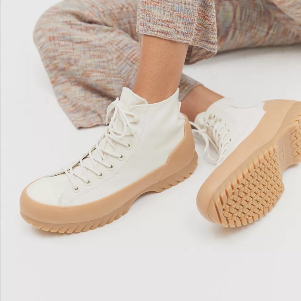 Converse leather lug sole sneakers